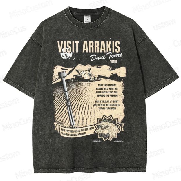 Vintage Dune “Visit Arrakis” Tour Graphic Washed T-Shirt