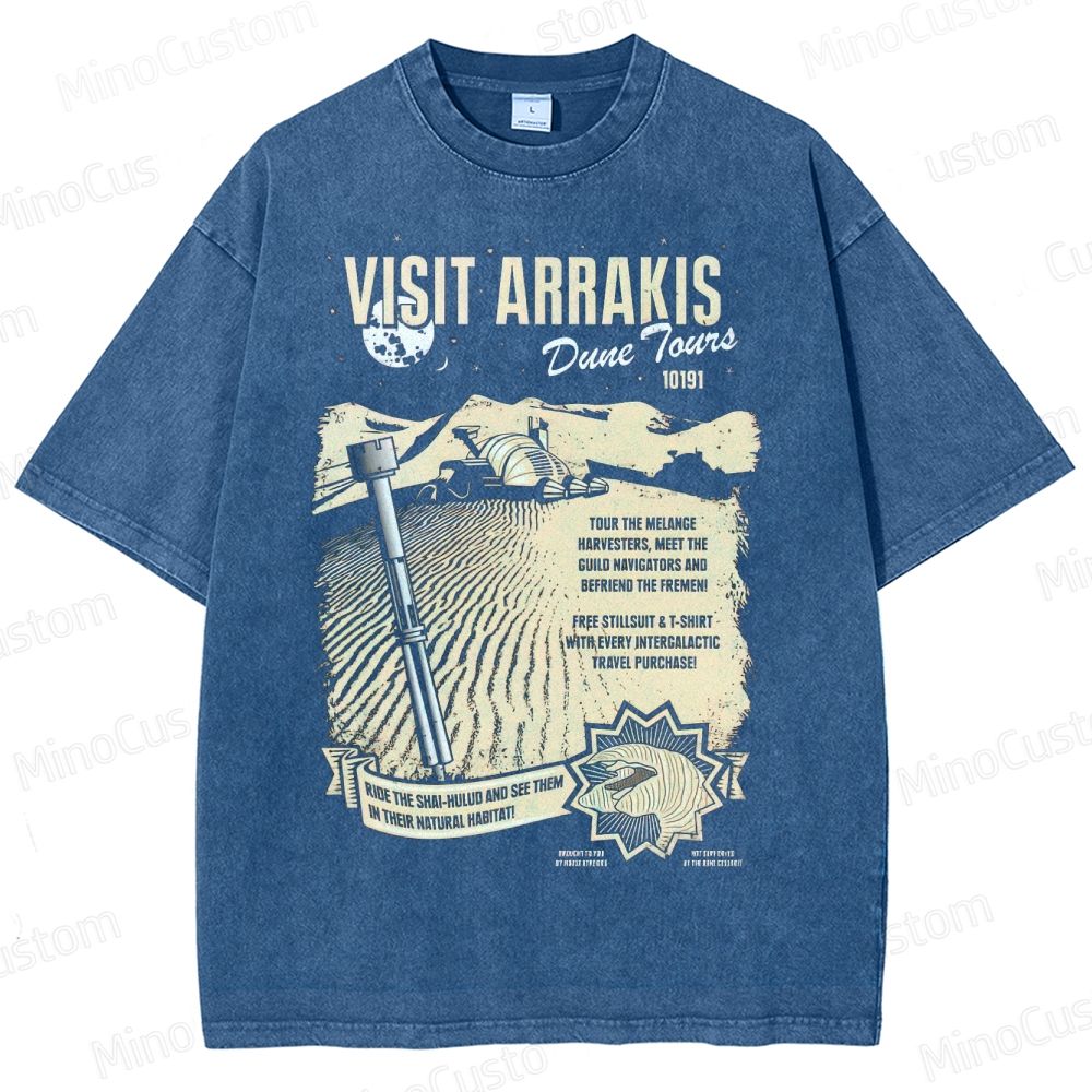 Vintage Dune “Visit Arrakis” Tour Graphic Washed T-Shirt