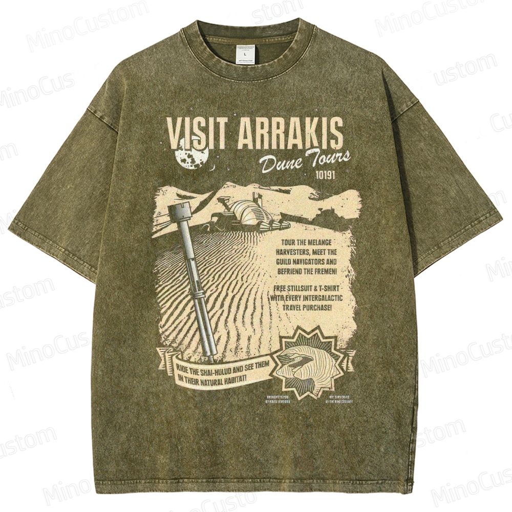 Vintage Dune “Visit Arrakis” Tour Graphic Washed T-Shirt