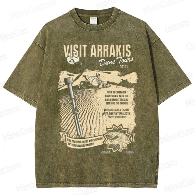 Vintage Dune “Visit Arrakis” Tour Graphic Washed T-Shirt