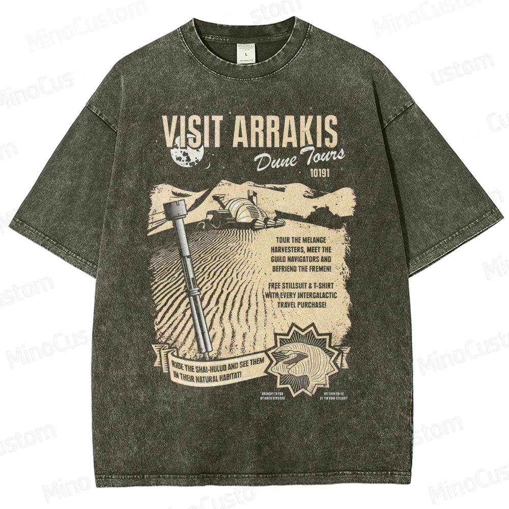 Vintage Dune “Visit Arrakis” Tour Graphic Washed T-Shirt