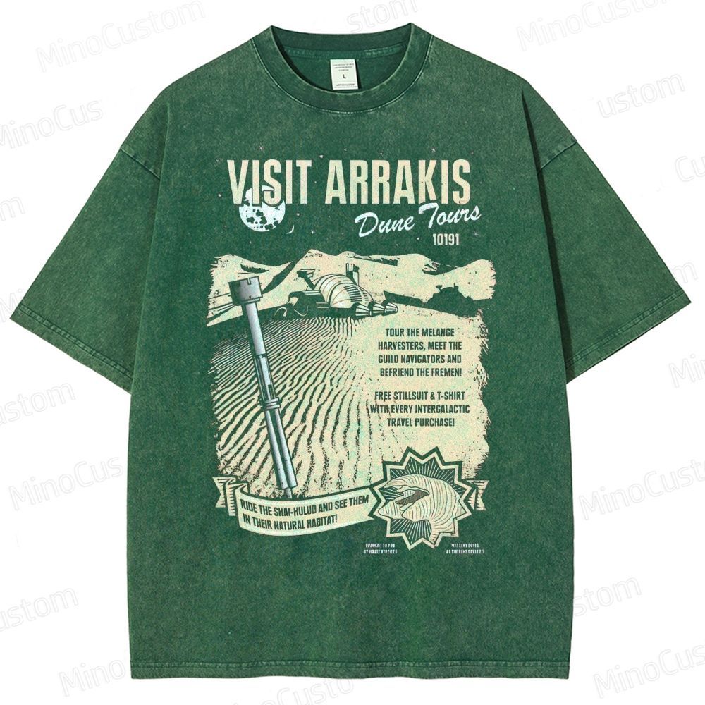 Vintage Dune “Visit Arrakis” Tour Graphic Washed T-Shirt