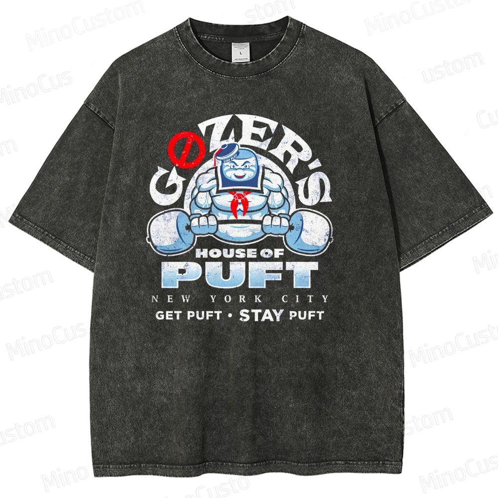 Vintage Washed Ghostbusters Stay Puft Marshmallow Man Graphic Comedy Sci - Fi T - shirt