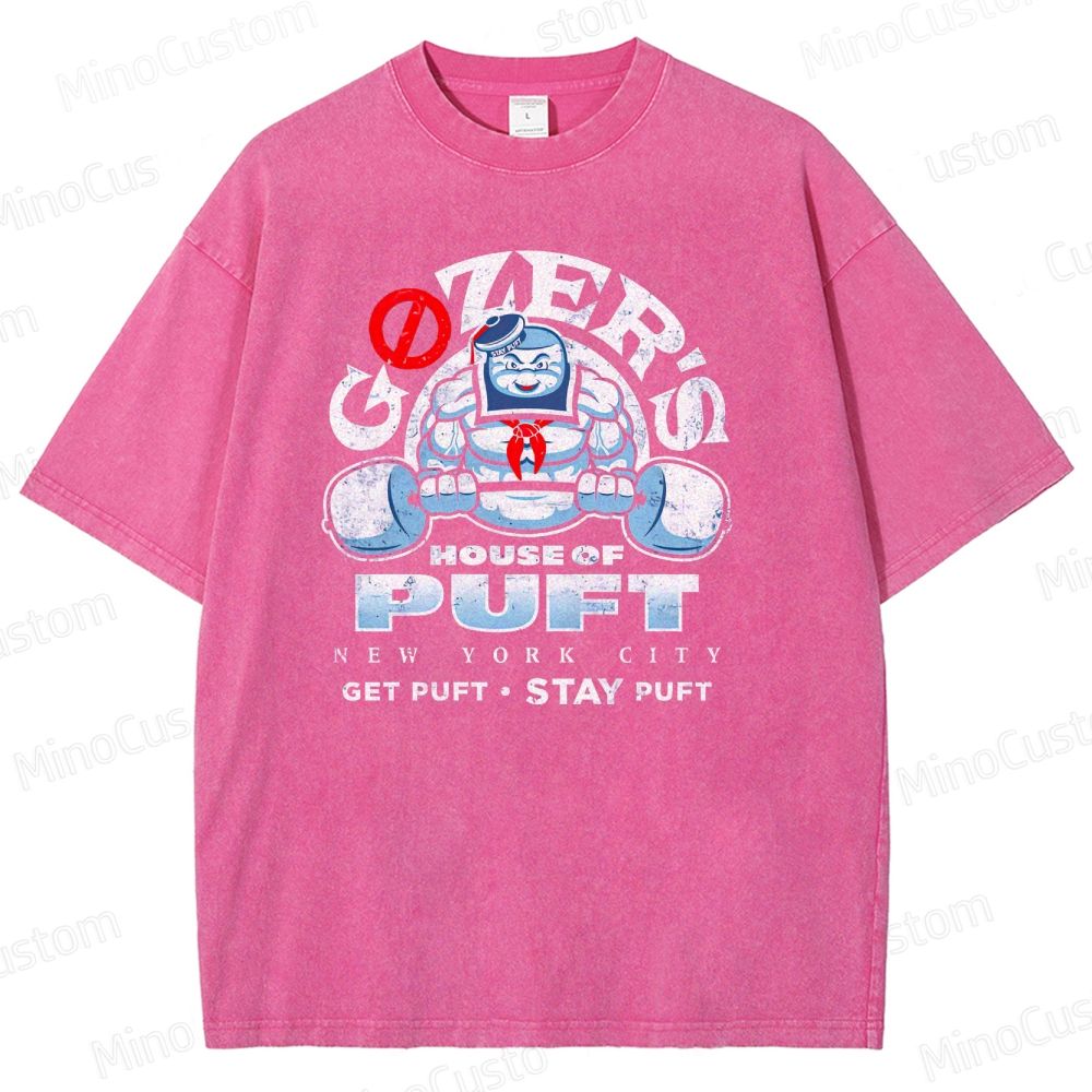 Vintage Washed Ghostbusters Stay Puft Marshmallow Man Graphic Comedy Sci - Fi T - shirt