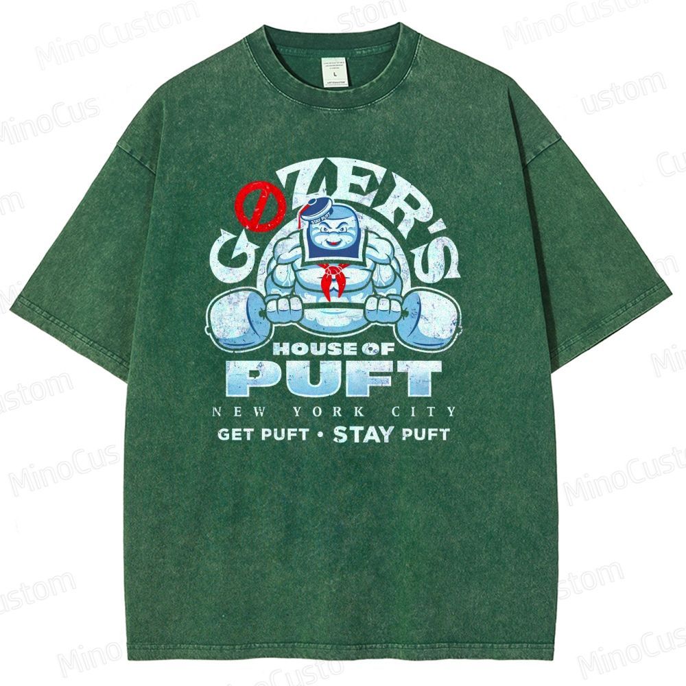 Vintage Washed Ghostbusters Stay Puft Marshmallow Man Graphic Comedy Sci - Fi T - shirt