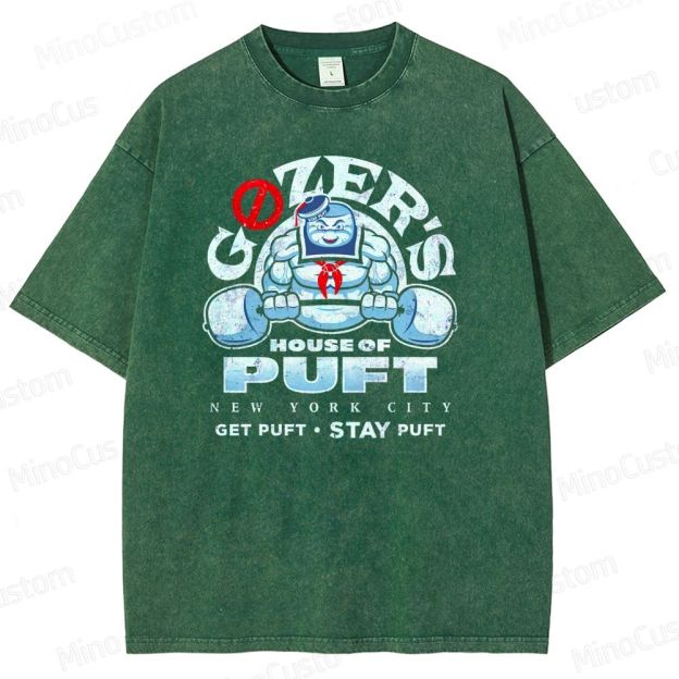 Vintage Washed Ghostbusters Stay Puft Marshmallow Man Graphic Comedy Sci - Fi T - shirt