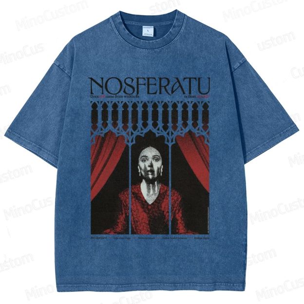Vintage Washed Nosferatu Graphic Horror T - shirt