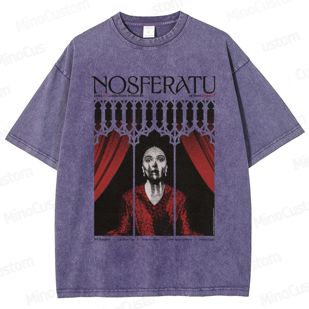 Vintage Washed Nosferatu Graphic Horror T - shirt