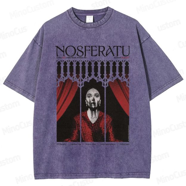 Vintage Washed Nosferatu Graphic Horror T - shirt