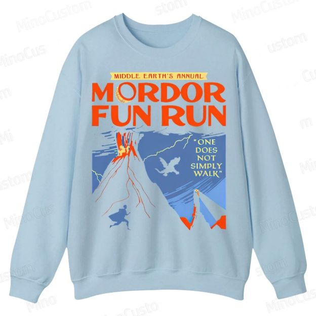 Middleearth's Annual Mordor Fun Run Casual Crewneck Sweatshirt 