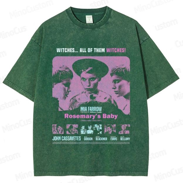 Vintage Washed Rosemary's Baby Graphic Psychological Horror T - shirt