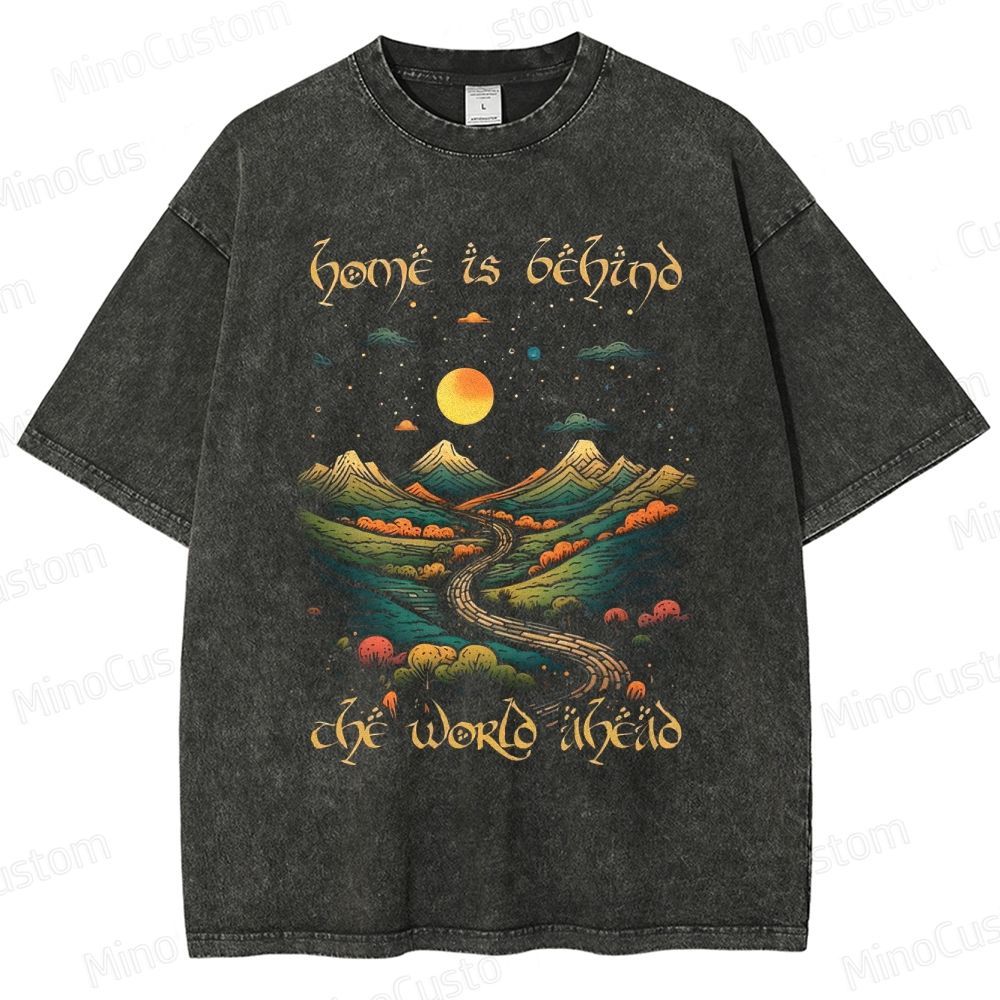 Vintage Washed The Lord of the Rings Fantasy T - shirt