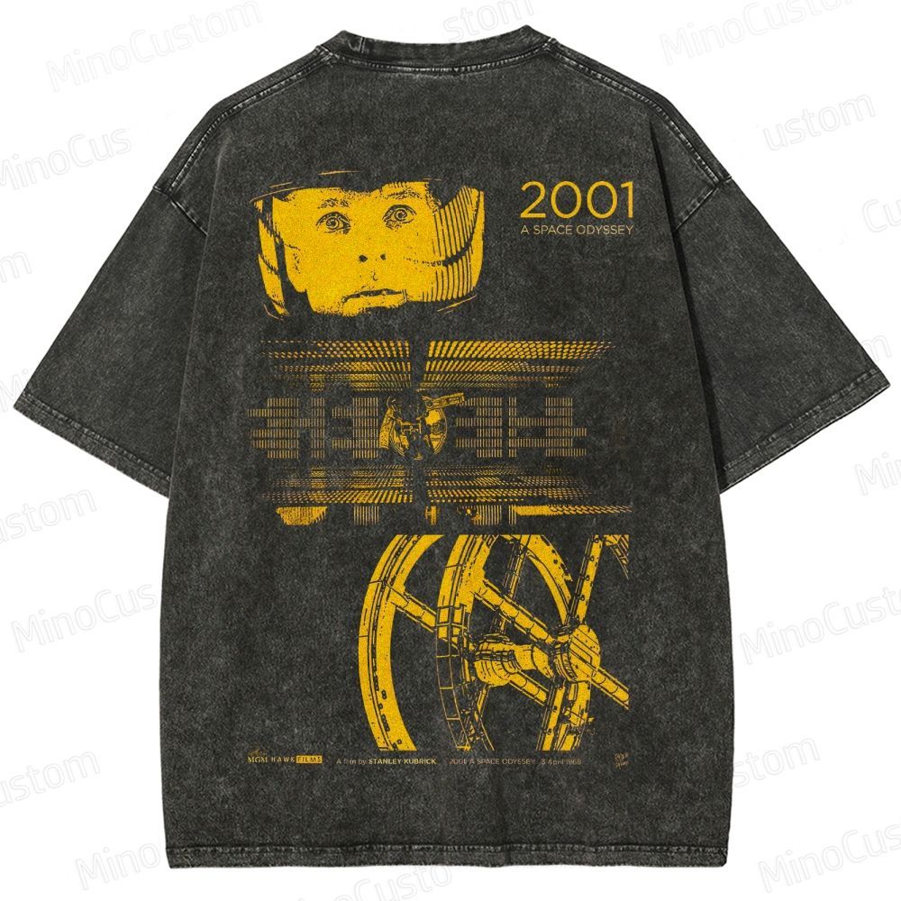 Vintage Washed 2001: A Space Odyssey Graphic Sci - Fi T - shirt