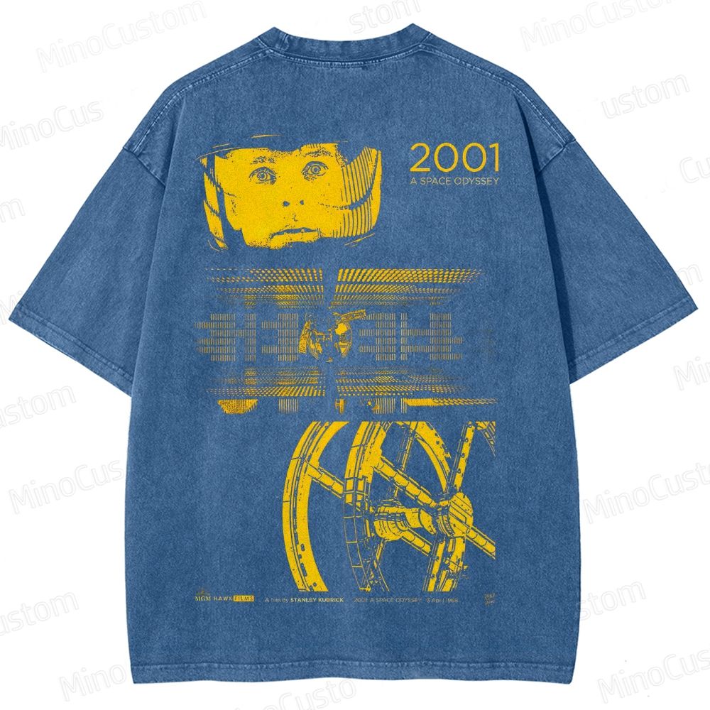 Vintage Washed 2001: A Space Odyssey Graphic Sci - Fi T - shirt
