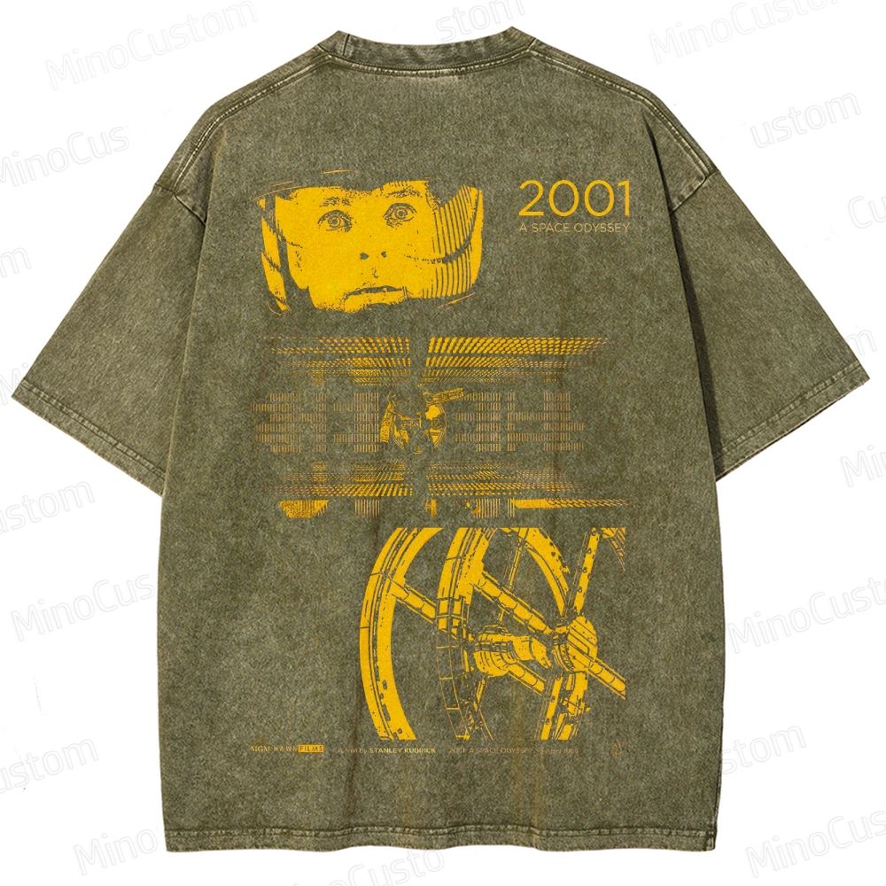 Vintage Washed 2001: A Space Odyssey Graphic Sci - Fi T - shirt