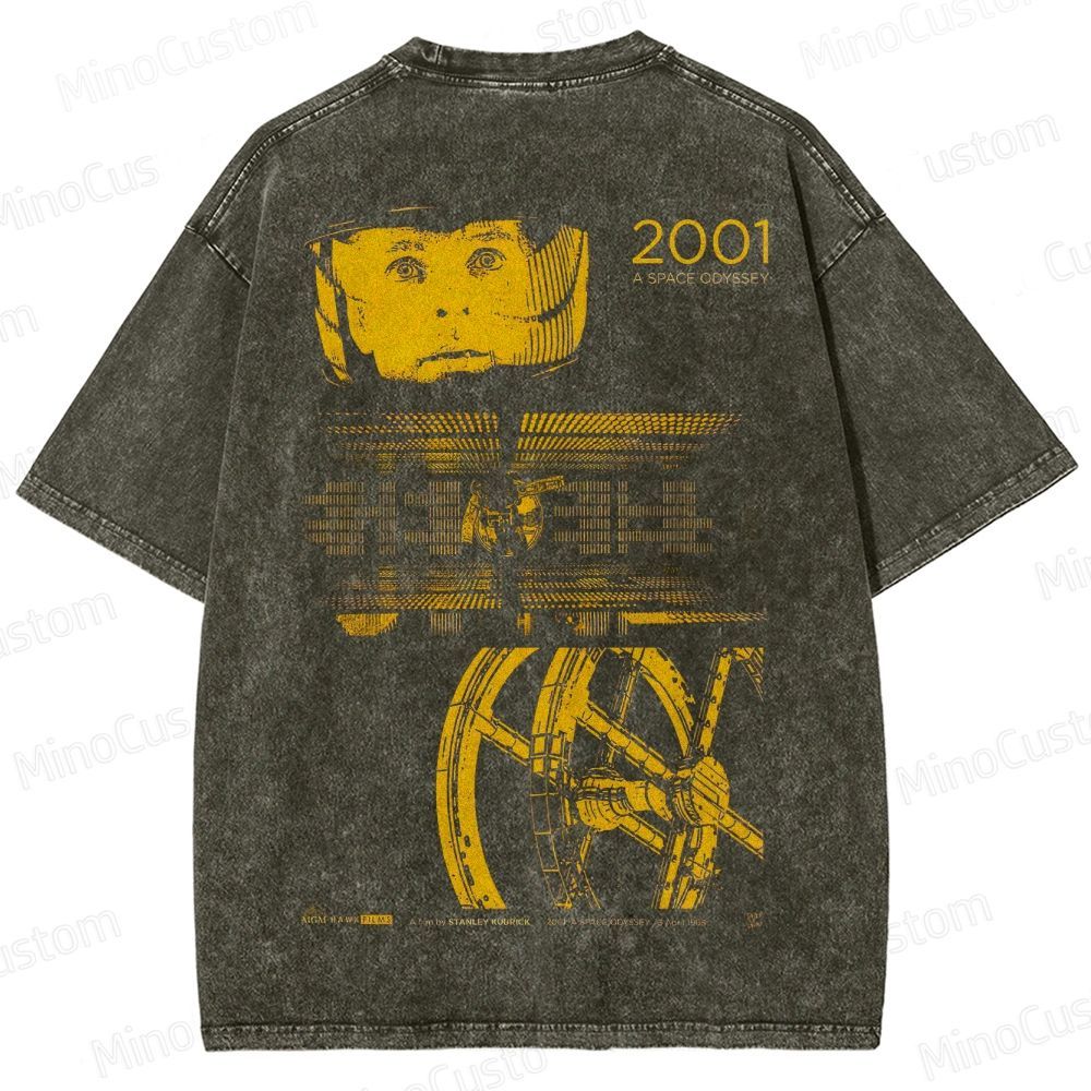Vintage Washed 2001: A Space Odyssey Graphic Sci - Fi T - shirt