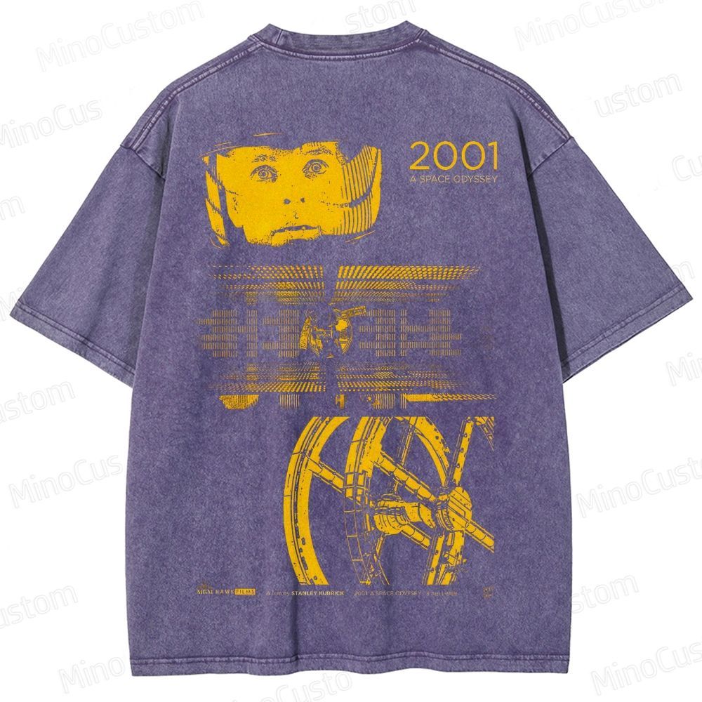 Vintage Washed 2001: A Space Odyssey Graphic Sci - Fi T - shirt