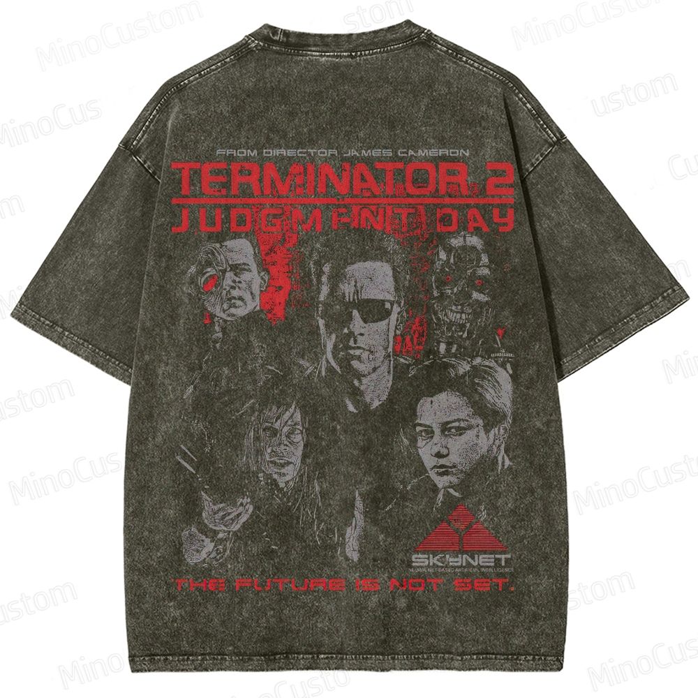 Vintage Washed Terminator 2: Judgment Day Graphic Sci - Fi Action T - shirt