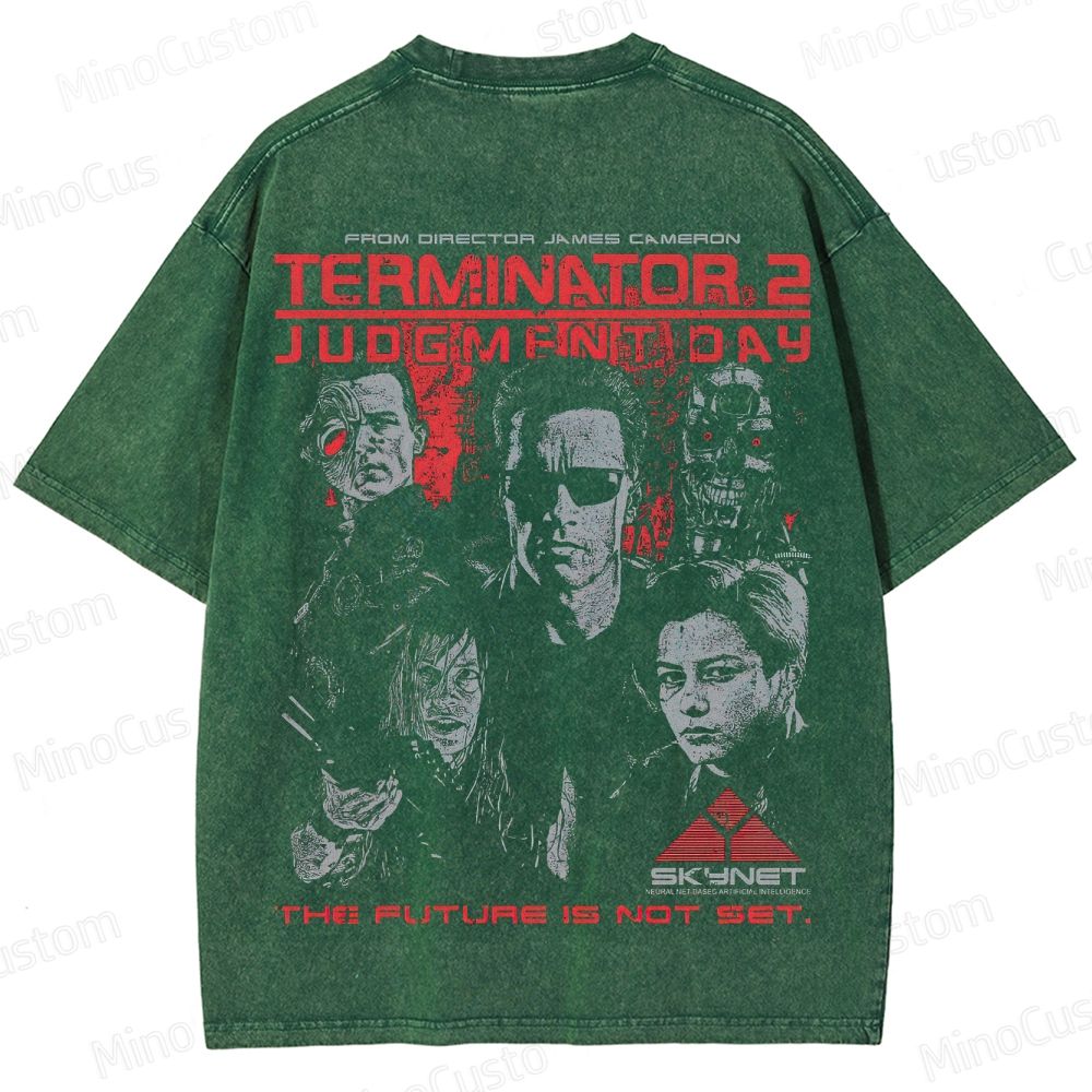Vintage Washed Terminator 2: Judgment Day Graphic Sci - Fi Action T - shirt