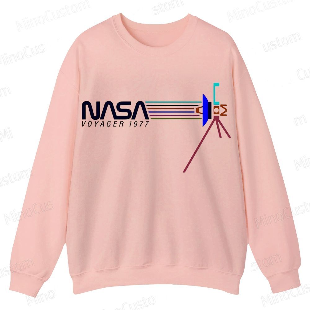 Retro NASA Voyager Spacecraft Casual Crewneck Sweatshirt 