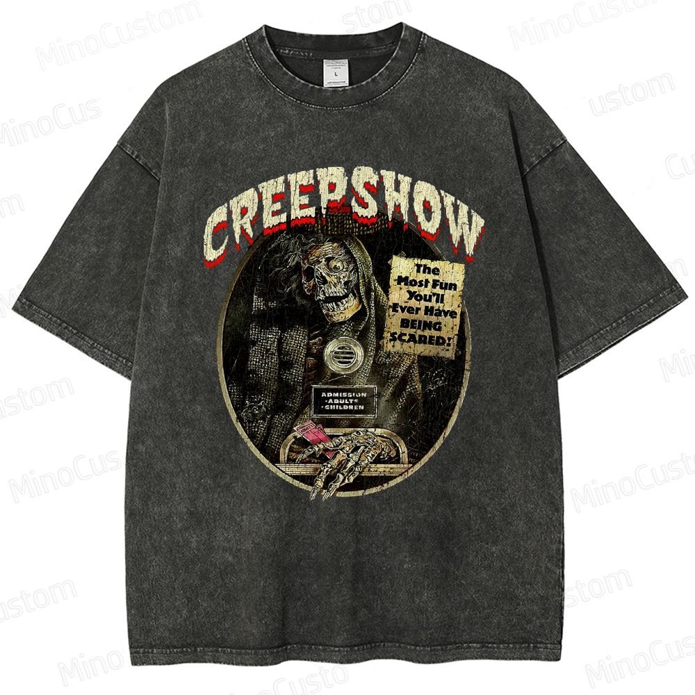 Vintage Washed Creepshow Graphic Horror Comedy T - shirt