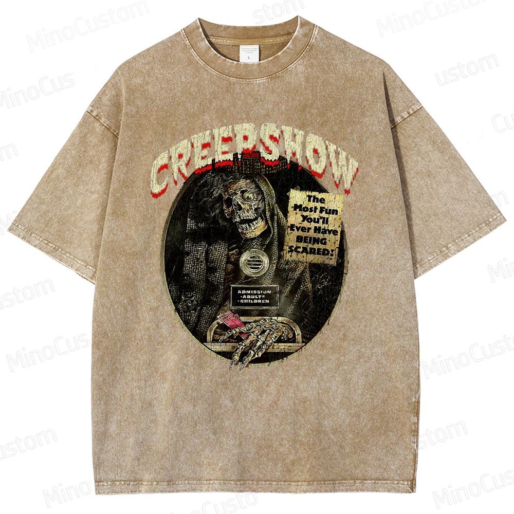 Vintage Washed Creepshow Graphic Horror Comedy T - shirt
