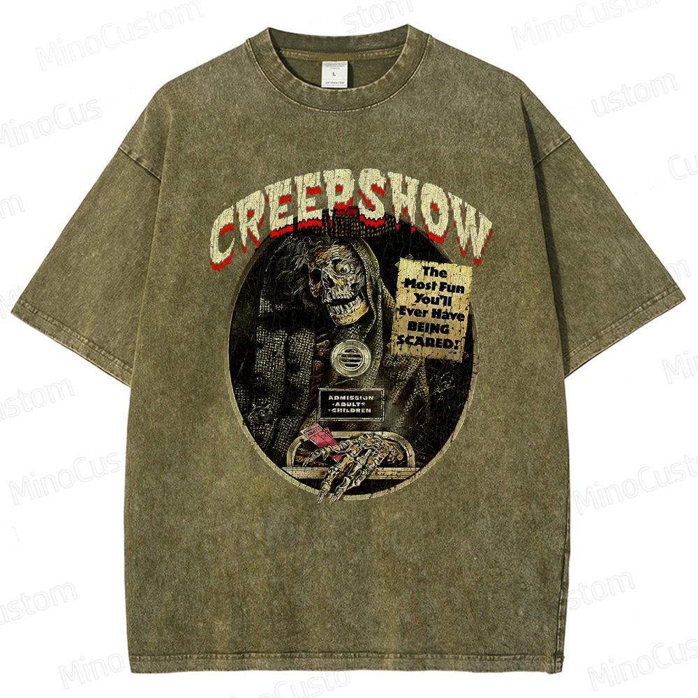 Vintage Washed Creepshow Graphic Horror Comedy T - shirt
