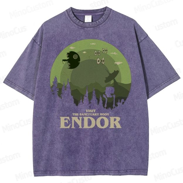Star Wars Endor Moon Graphic Washed T-Shirt 
