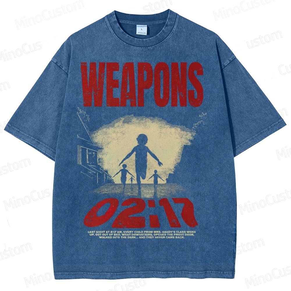 Weapons 02:17 Horror Graphic Washed T-Shirt