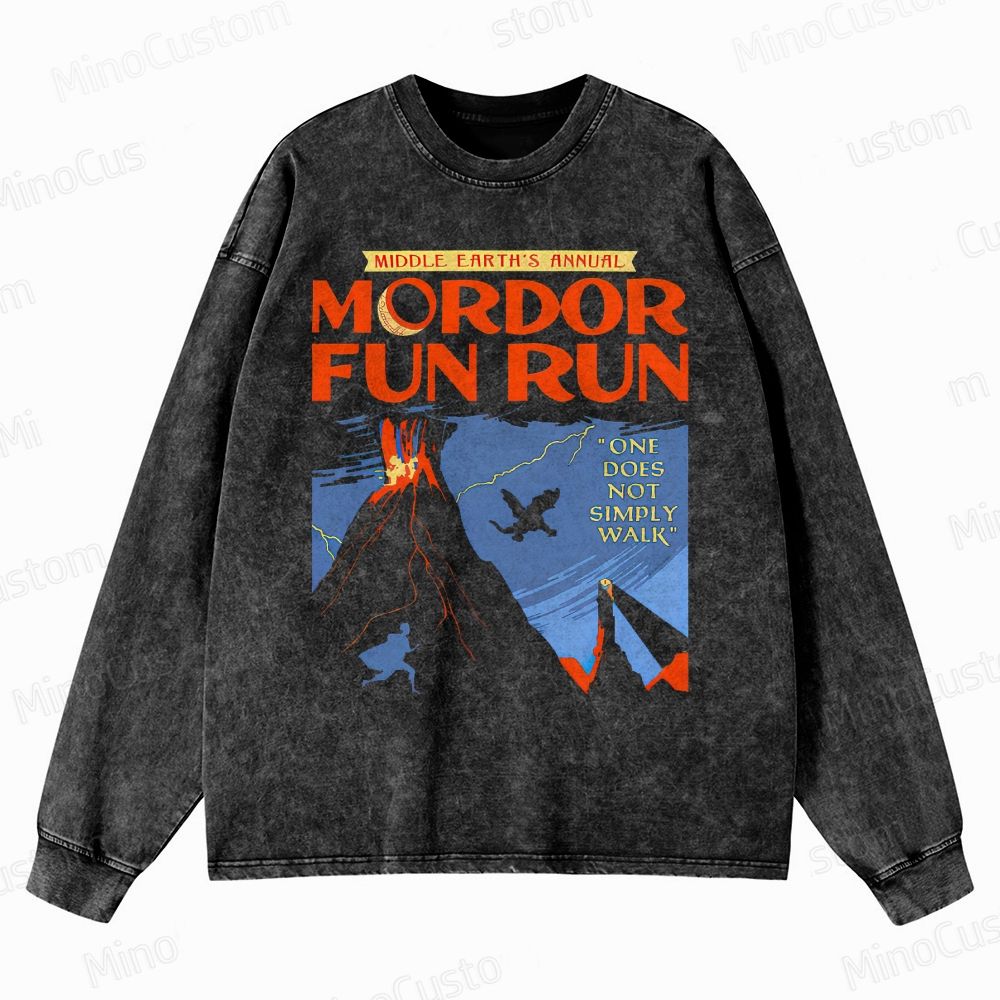 The Lord of the Rings MordorFun Run Sleeveless Crewneck Washed Sweatshirt 