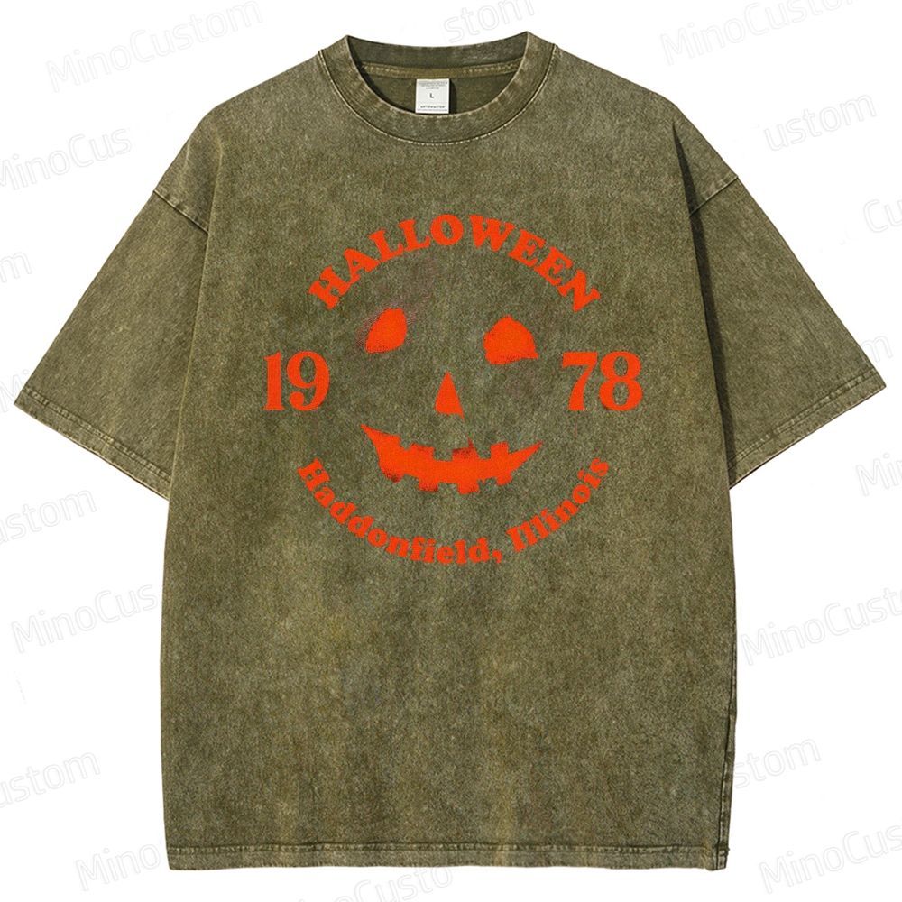 Halloween (1978) Movie Graphic Vintage Washed Slasher Horror T - shirt