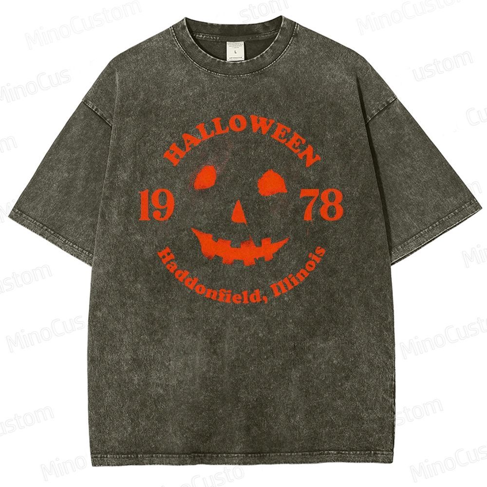 Halloween (1978) Movie Graphic Vintage Washed Slasher Horror T - shirt