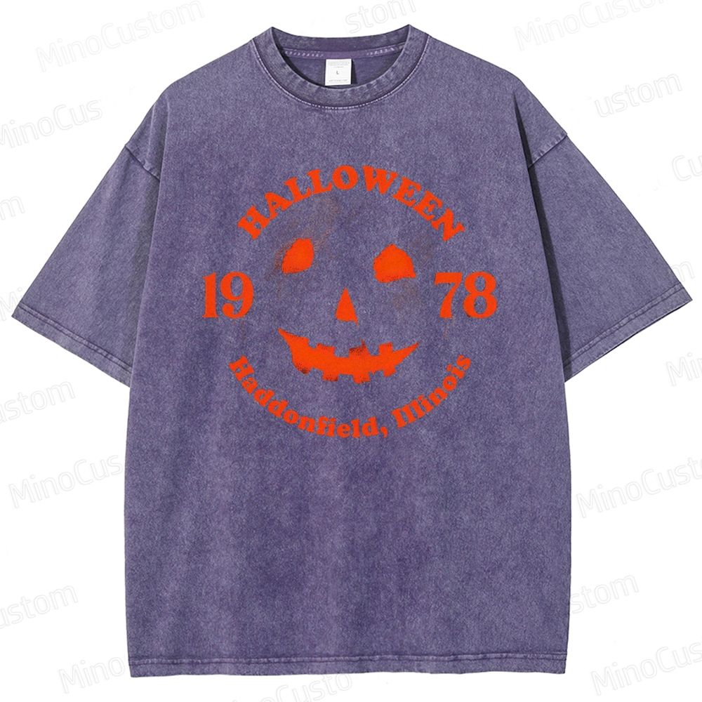 Halloween (1978) Movie Graphic Vintage Washed Slasher Horror T - shirt