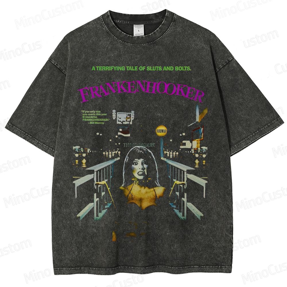 Frankenhooker Vintage Washed Horror Comedy T - shirt