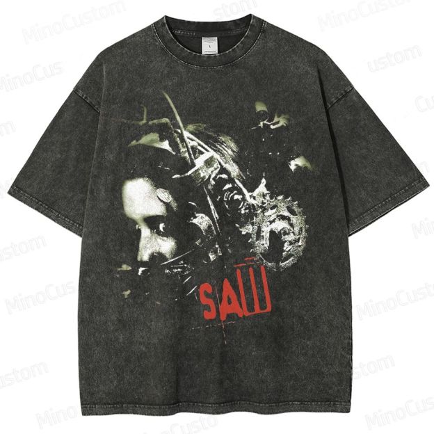 Saw Vintage Washed Horror T - shirt