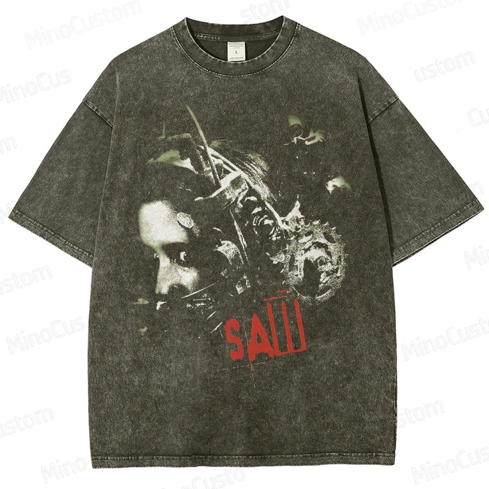 Saw Vintage Washed Horror T - shirt