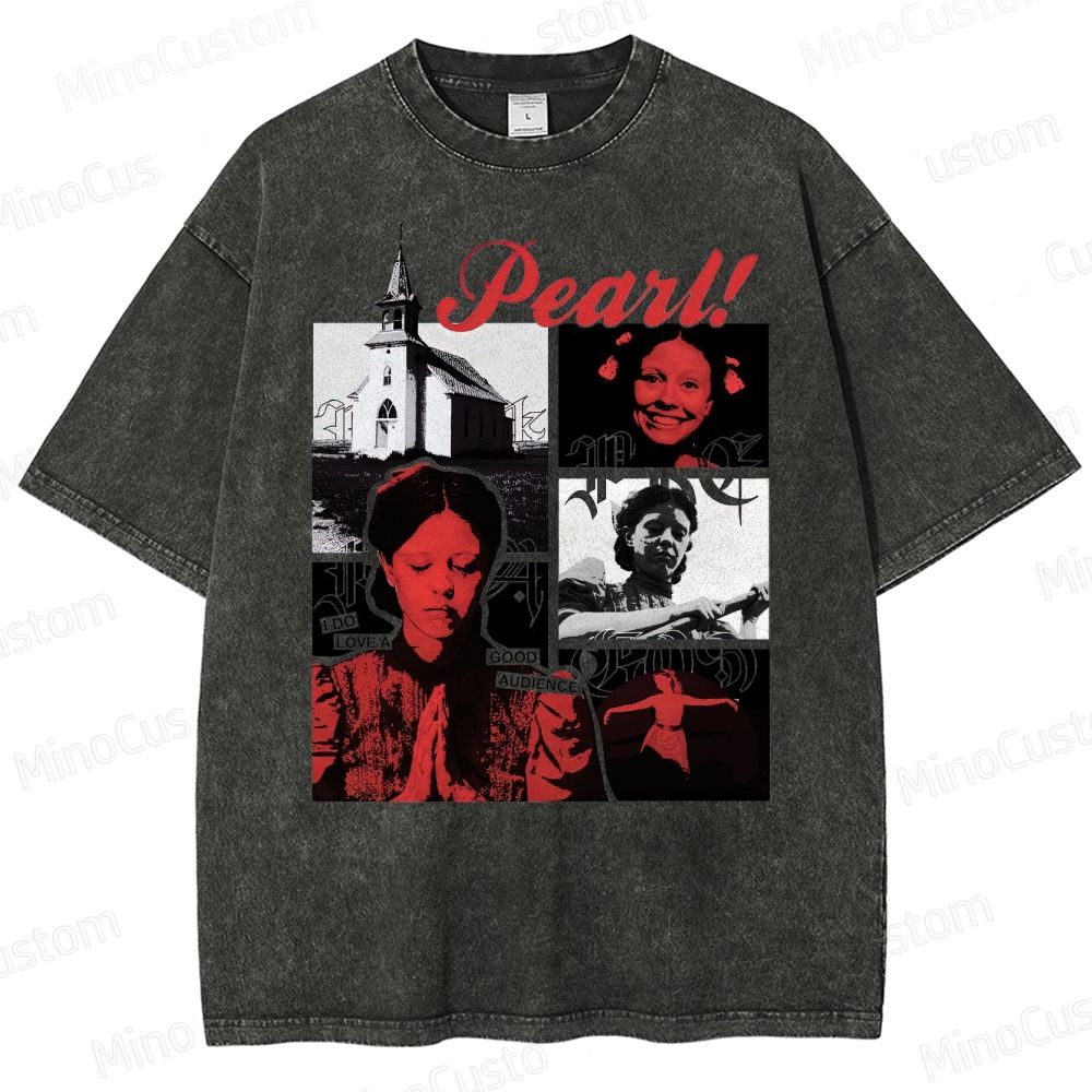Pearl Vintage Washed Horror T - shirt