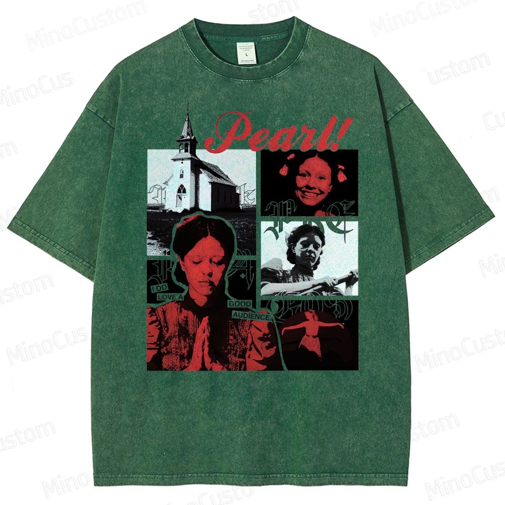 Pearl Vintage Washed Horror T - shirt