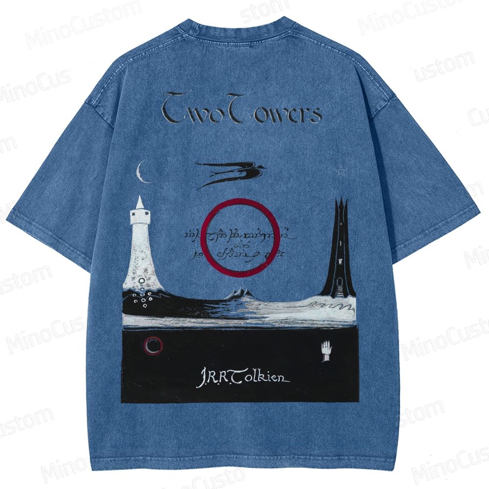 The Lord of the Rings: The Two Towers Vintage Washed Fantasy Adventure T - shirt