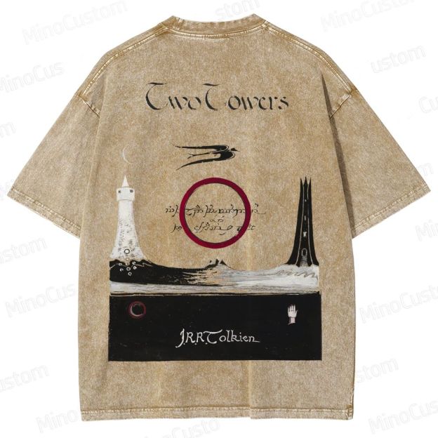 The Lord of the Rings: The Two Towers Vintage Washed Fantasy Adventure T - shirt