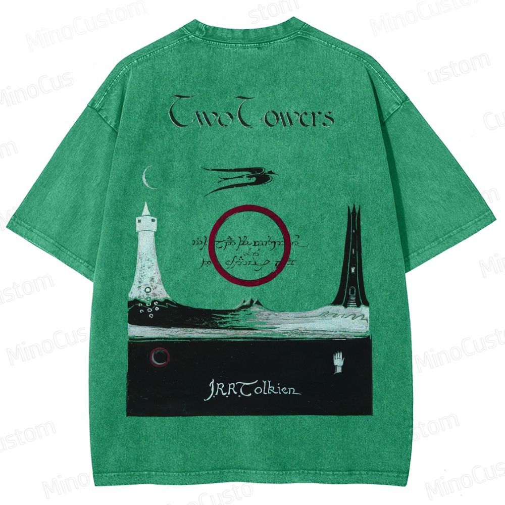 The Lord of the Rings: The Two Towers Vintage Washed Fantasy Adventure T - shirt
