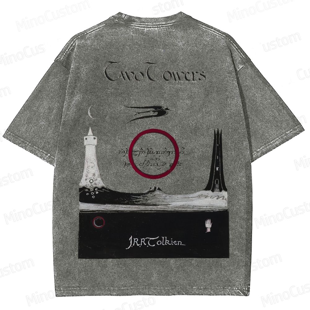 The Lord of the Rings: The Two Towers Vintage Washed Fantasy Adventure T - shirt