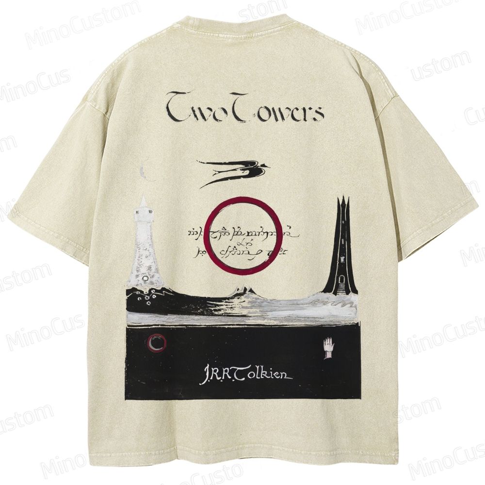 The Lord of the Rings: The Two Towers Vintage Washed Fantasy Adventure T - shirt