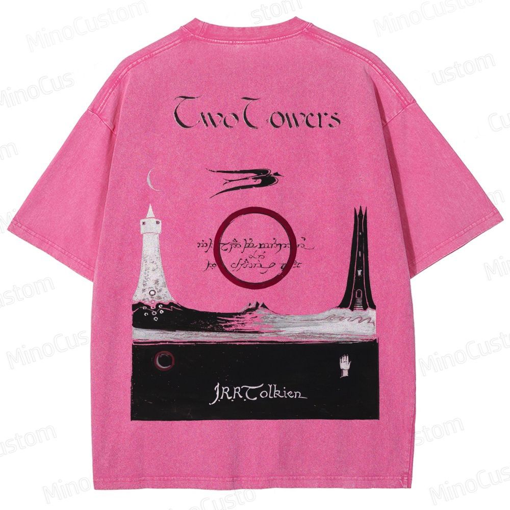 The Lord of the Rings: The Two Towers Vintage Washed Fantasy Adventure T - shirt