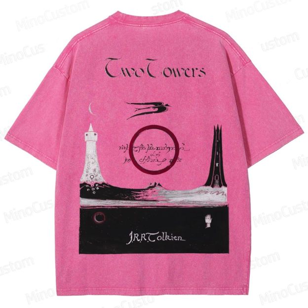 The Lord of the Rings: The Two Towers Vintage Washed Fantasy Adventure T - shirt