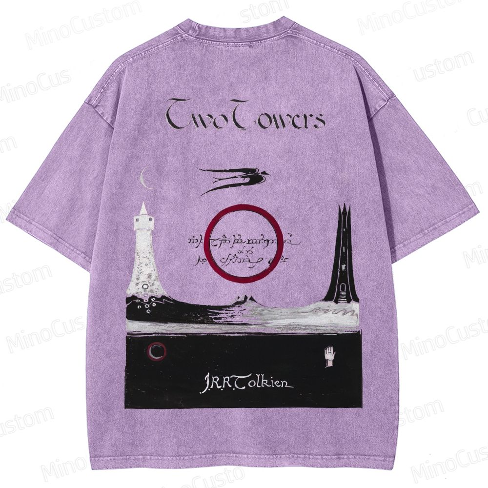 The Lord of the Rings: The Two Towers Vintage Washed Fantasy Adventure T - shirt