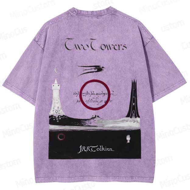 The Lord of the Rings: The Two Towers Vintage Washed Fantasy Adventure T - shirt