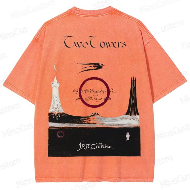 The Lord of the Rings: The Two Towers Vintage Washed Fantasy Adventure T - shirt