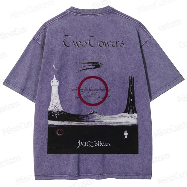 The Lord of the Rings: The Two Towers Vintage Washed Fantasy Adventure T - shirt