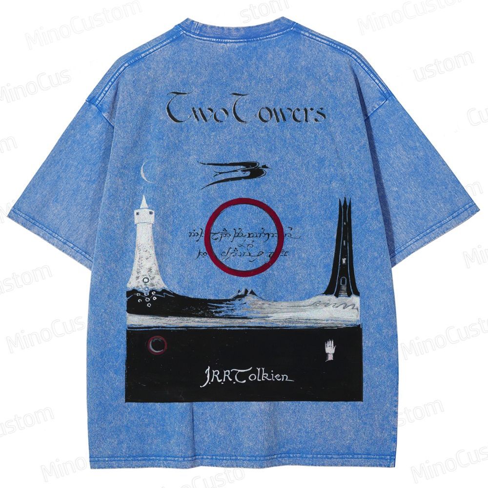 The Lord of the Rings: The Two Towers Vintage Washed Fantasy Adventure T - shirt